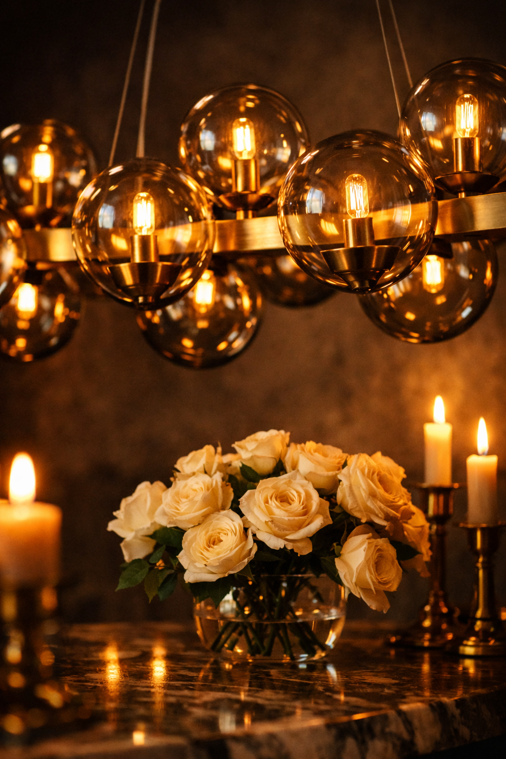 Aurelia Bubble Glass Pendant Chandelier