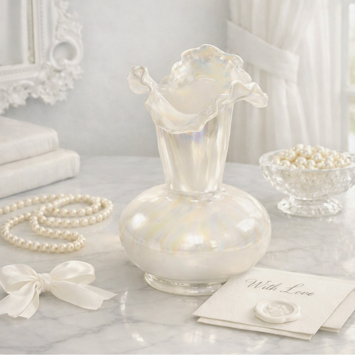 Modern Ceramic Decorative Vase – Dream White