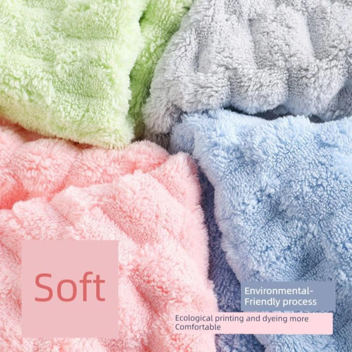 Cotton Towel Set with Hair-Drying Cap - Julia M LifeStyles