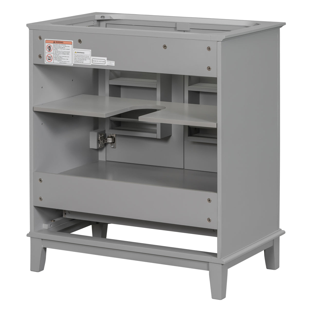 30 inch bathroom vanity no sink base only gray - Julia M LifeStyles