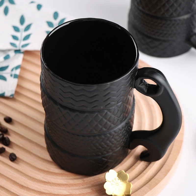 Creative Ceramic Mug Tire Shape Mug Cup Julia M Home & Kitchen