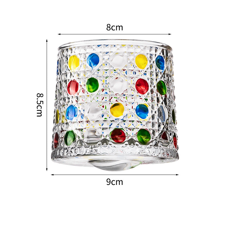 Hand drawn rotating glass cups multiple multi-purpose whiskey glasses rotating glass cups Julia M Home & Kitchen