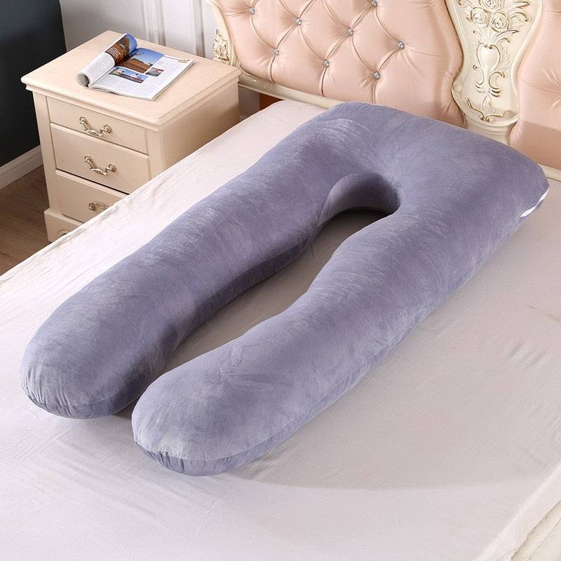 U-Shaped 130x70cm Pregnancy Pillow for Maternity Support and Breastfeeding