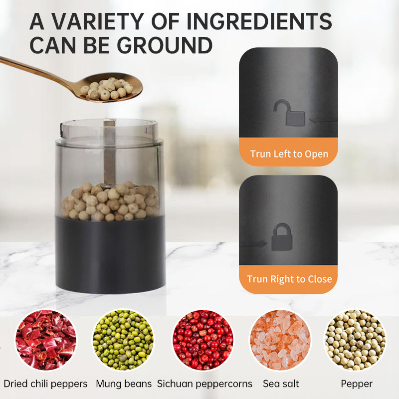 USB Charging Electric Pepper & Sea Salt Grinder with Base and Double Support for Easy Charging and Use - Julia M LifeStyles