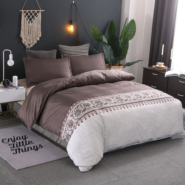 Modern Printed Polyester Duvet Cover Set with Pillowcases Julia M Home & Kitchen