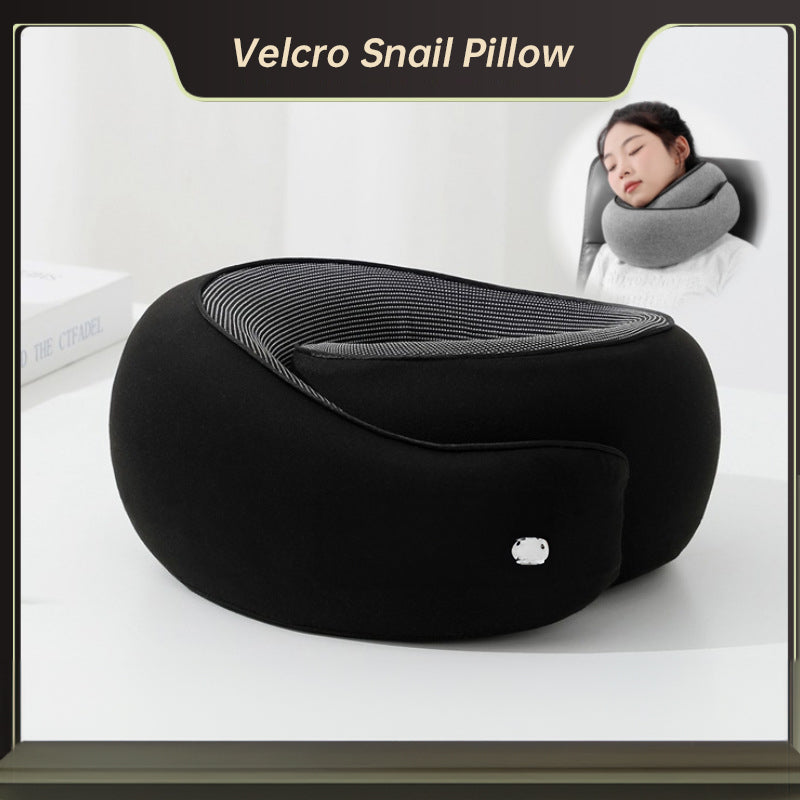 Travel Neck Pillow Memory Foam U-shaped Pillow Snail Style Travel Neck Support Portable Adjustable Soft Noon Break Sleep Pillows - Julia M LifeStyles