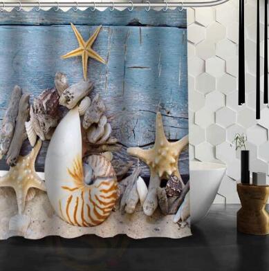 Waterproof Shower Curtain Bathroom Curtain Beach Spa Shower Curtain - Julia M LifeStyles