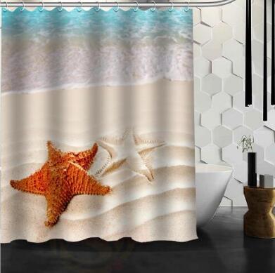 Waterproof Shower Curtain Bathroom Curtain Beach Spa Shower Curtain - Julia M LifeStyles