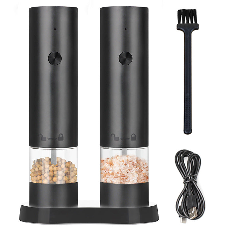 USB Charging Electric Pepper & Sea Salt Grinder with Base and Double Support for Easy Charging and Use - Julia M LifeStyles