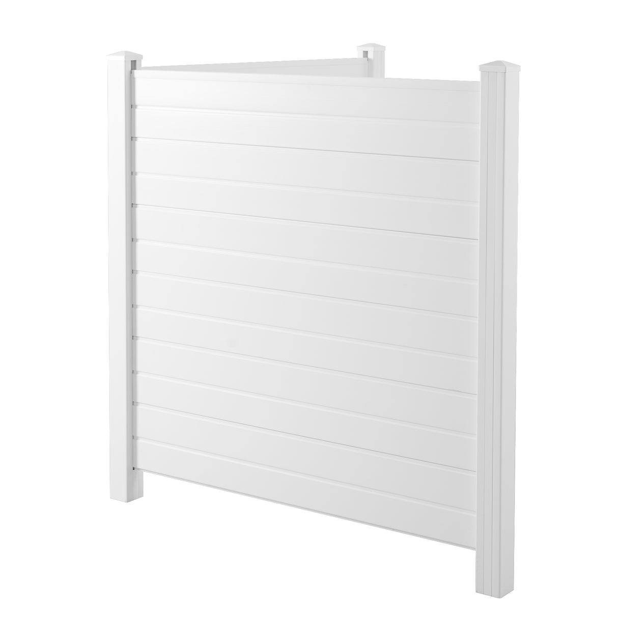Privacy Fence Panels Kit Air Conditioner Trash Can Enclosure Vinyl white color - Julia M LifeStyles
