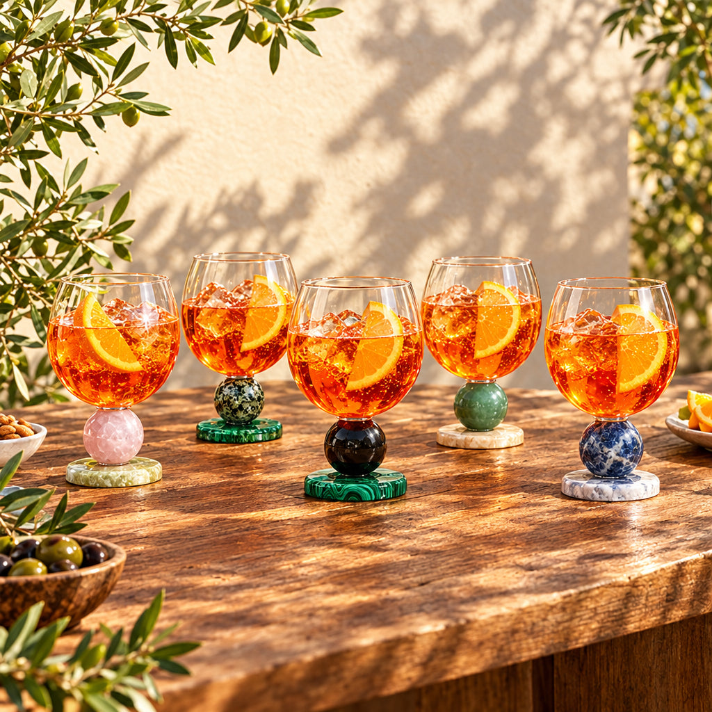Orba Sculptural Glass Goblet