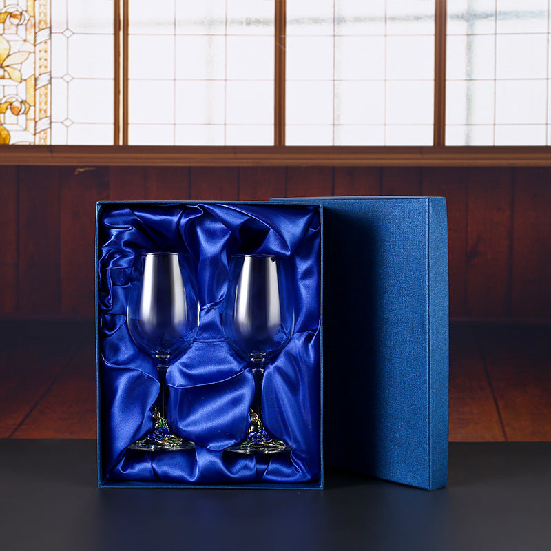 Household enamel crystal glass red wine glass goblet decanter Julia M Home & Kitchen