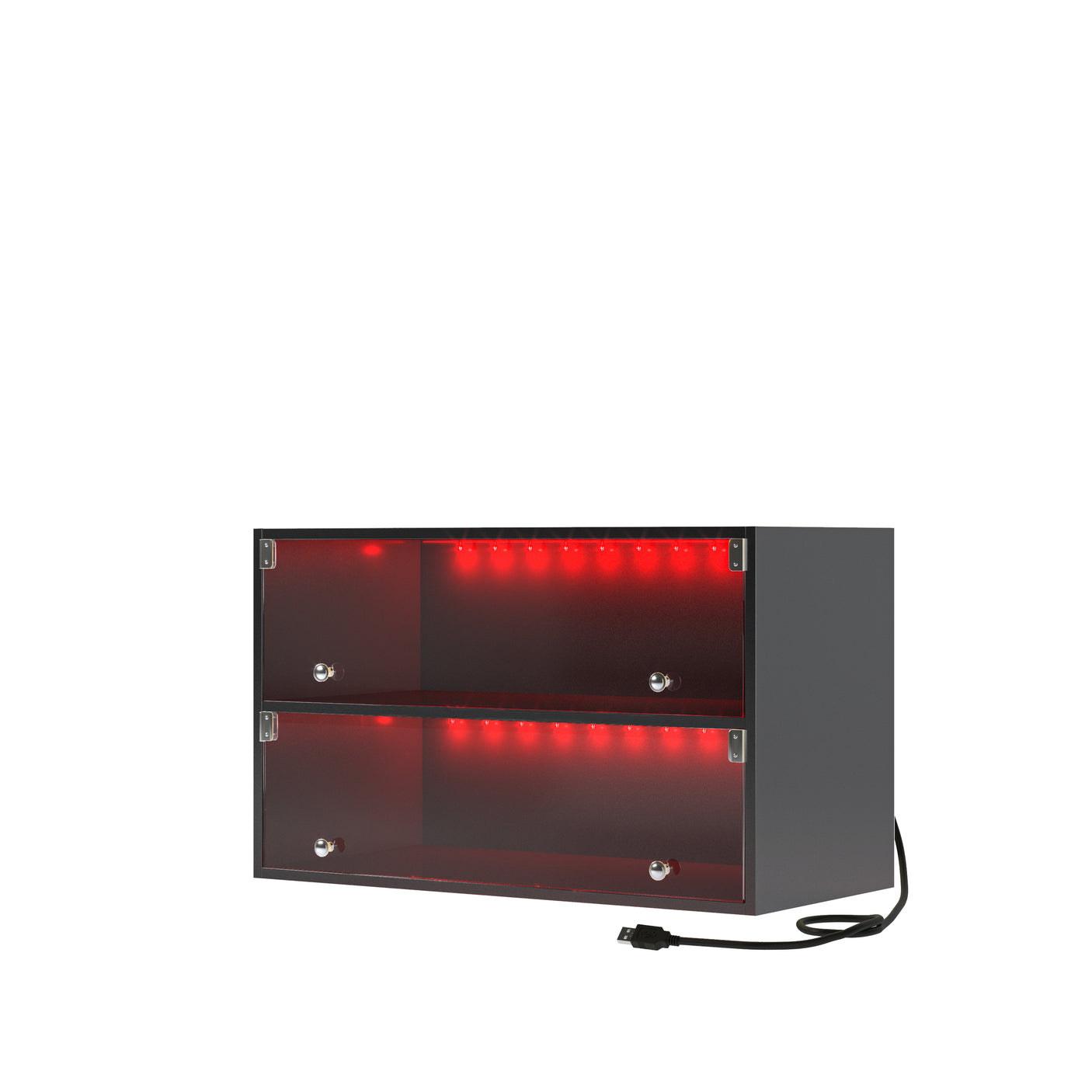Black Glass Door Shoe Box Shoe Storage Cabinet For Sneakers With RGB Led Light - Julia M LifeStyles