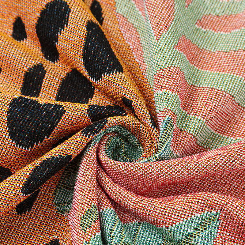 Artistic Cotton-Acrylic Knit Throw Blanket – Elegant American Style Designs