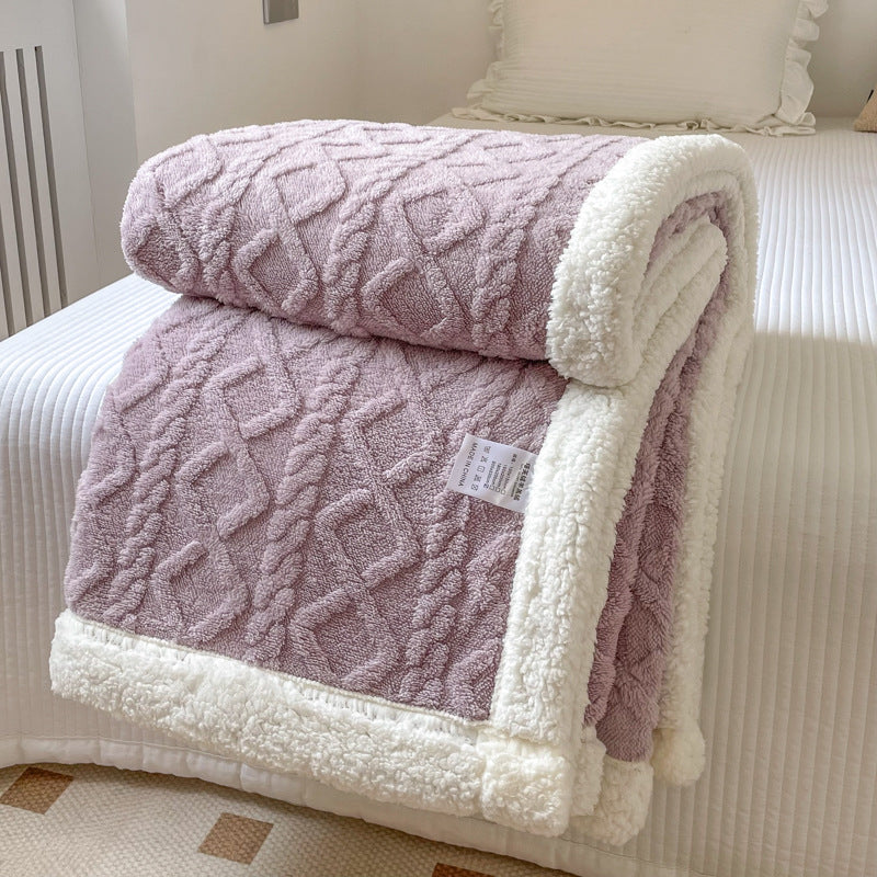 Double-Layer Polar Blanket – Thick Warm Soft Fleece for Cozy Comfort