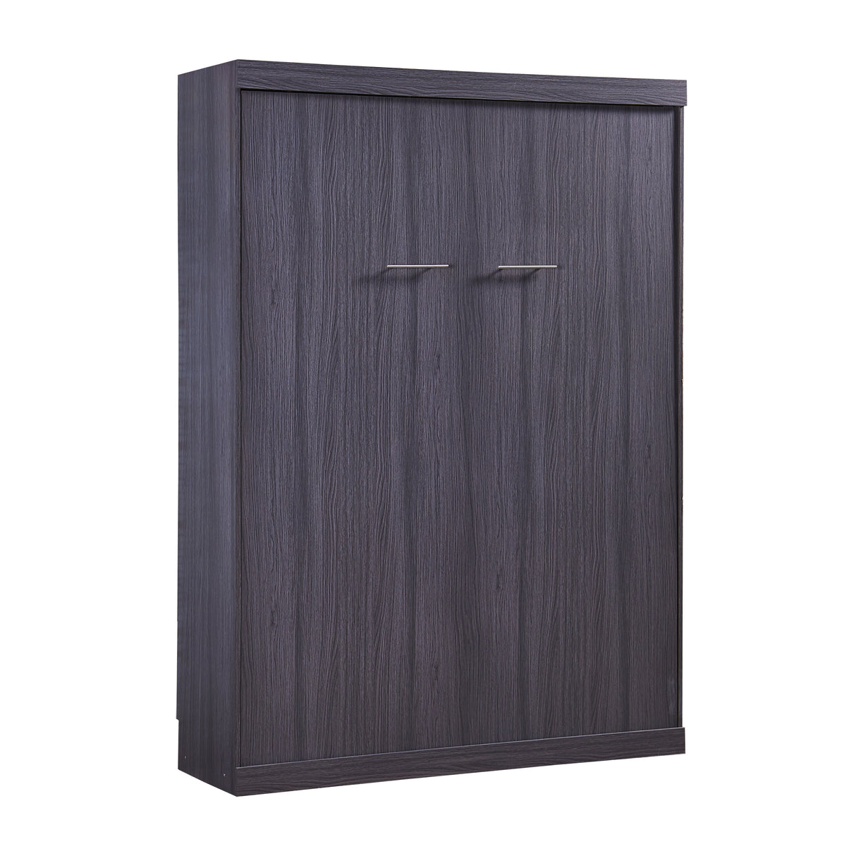Full Size Murphy Bed with Wardrobe and Drawers, Storage Bed, can be Folded into a Cabinet, Gray - Julia M LifeStyles