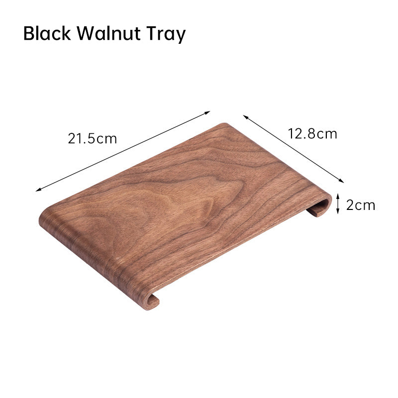 Retro - style Walnut Tea Tray, Wooden Soap - scented Candle Holder, Household Grocery Desktop Storage Box & Decorative Plate - Julia M LifeStyles