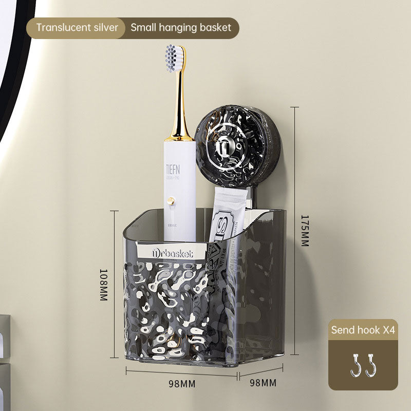 Suction tray rack bathroom shelf no punch bathroom wash table hanging basket wall hanging wall receiving rack Julia M Home & Kitchen