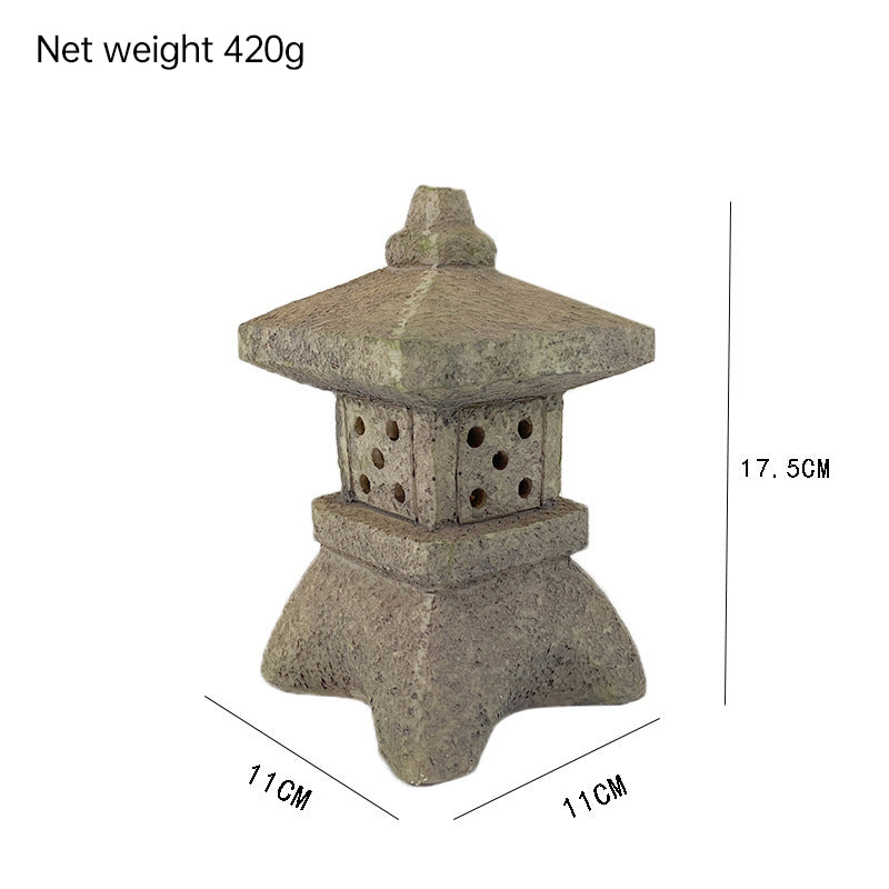 Solar-Powered Zen Garden Decor: Pagoda Lanterns & Statues eprolo