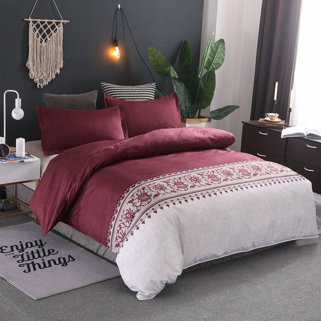Modern Printed Polyester Duvet Cover Set with Pillowcases Julia M Home & Kitchen