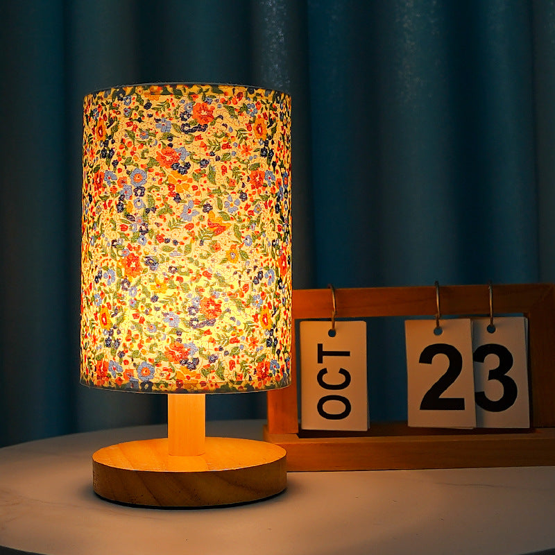 Literary desk lamp bedroom sleeping bedside lamp retro decoration residential dormitory LED night light