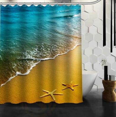 Waterproof Shower Curtain Bathroom Curtain Beach Spa Shower Curtain - Julia M LifeStyles