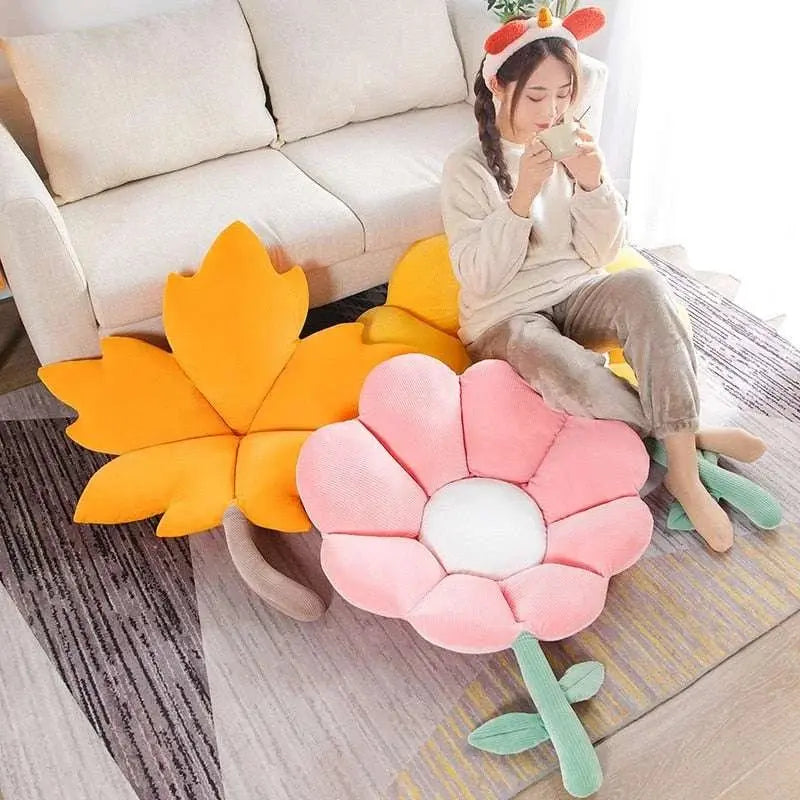Daisy Flower Plush Toy Flower Throw Pillow Cushion - Julia M LifeStyles