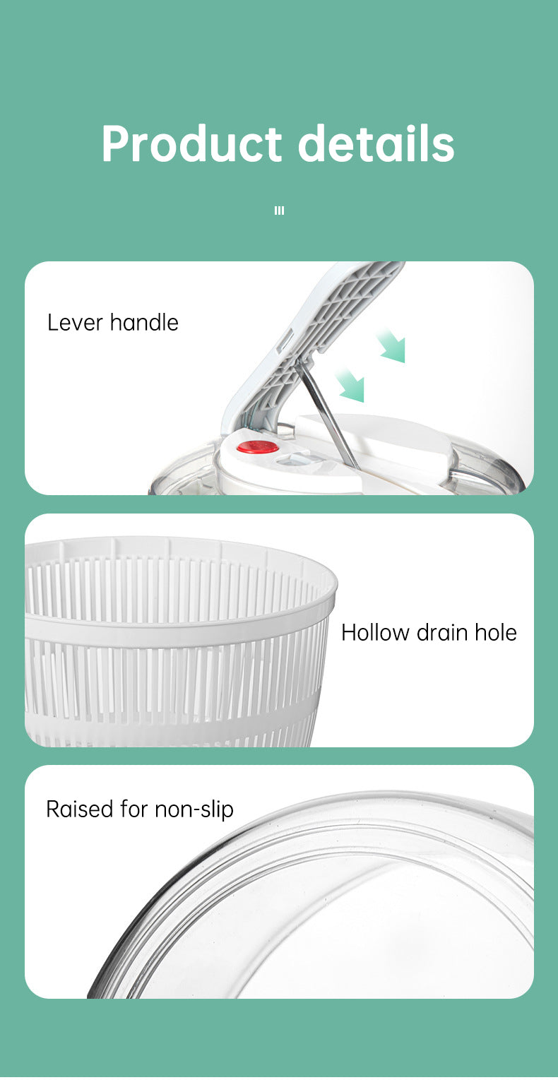 Multifunction 3 in 1 kitchen fruit vegetable dryer tools large manual Lettuce salad Spinner with Lidmaterial: plastic eprolo