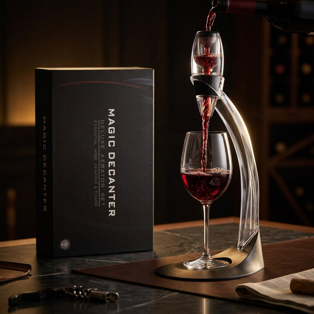 Wine Aerator Decanter Pourer Spout Set With Filters Purifier Stand Diffuser Air Aerating Strainer Aerator Wine for Dining Bar Julia M Home & Kitchen