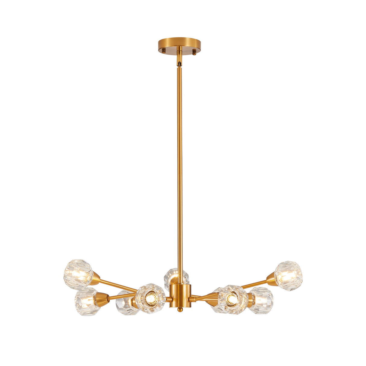 European Style 9-Light Golden Crystal Chandelier for Living Room and Bedroom Julia M Home & Kitchen
