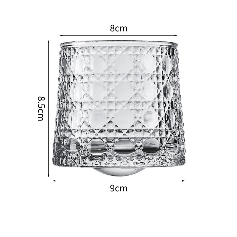 Hand drawn rotating glass cups multiple multi-purpose whiskey glasses rotating glass cups Julia M Home & Kitchen