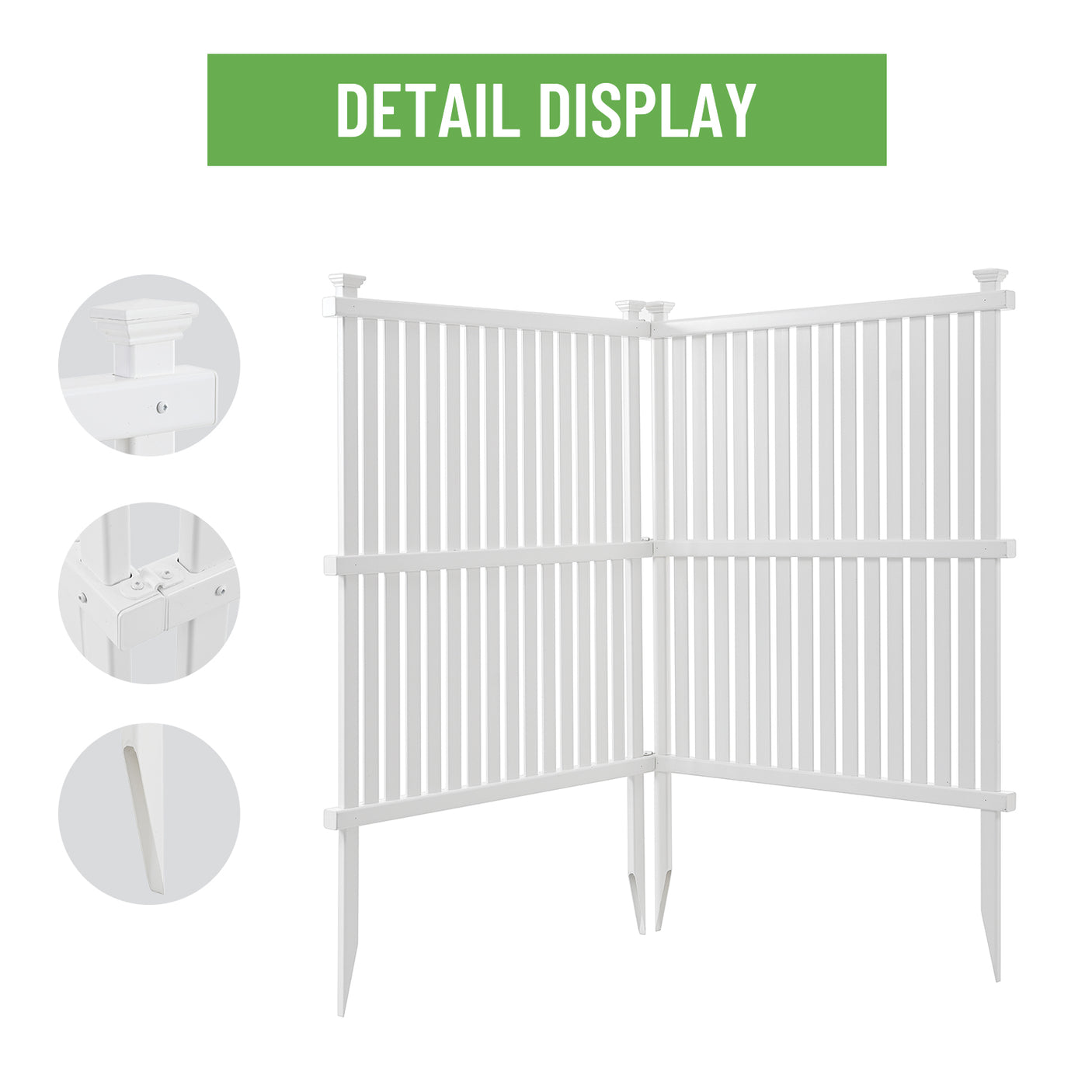 Privacy Screen Panels Kit Air Conditioner Trash Can Enclosure Vinyl white color - Julia M LifeStyles