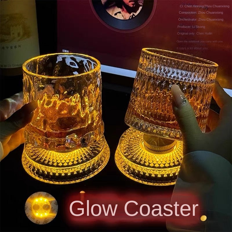 Luminous Rotating Whiskey Glass Tumbler