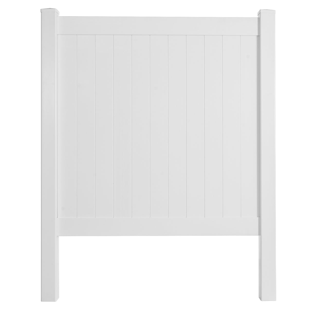 Privacy Fence Panels 6ft.H x 6ft.W WHITE Vinyl Full set of 2 Pcs - Julia M LifeStyles