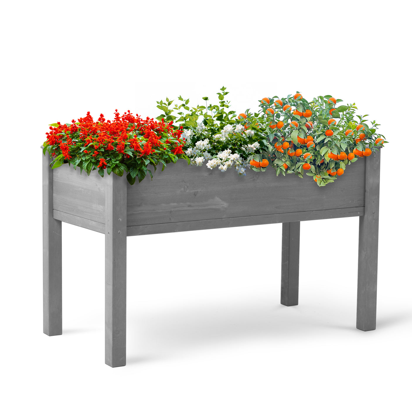 Raised Garden Bed with Legs, Elevated Wooden Planter Box for Outdoor Plants - Julia M LifeStyles