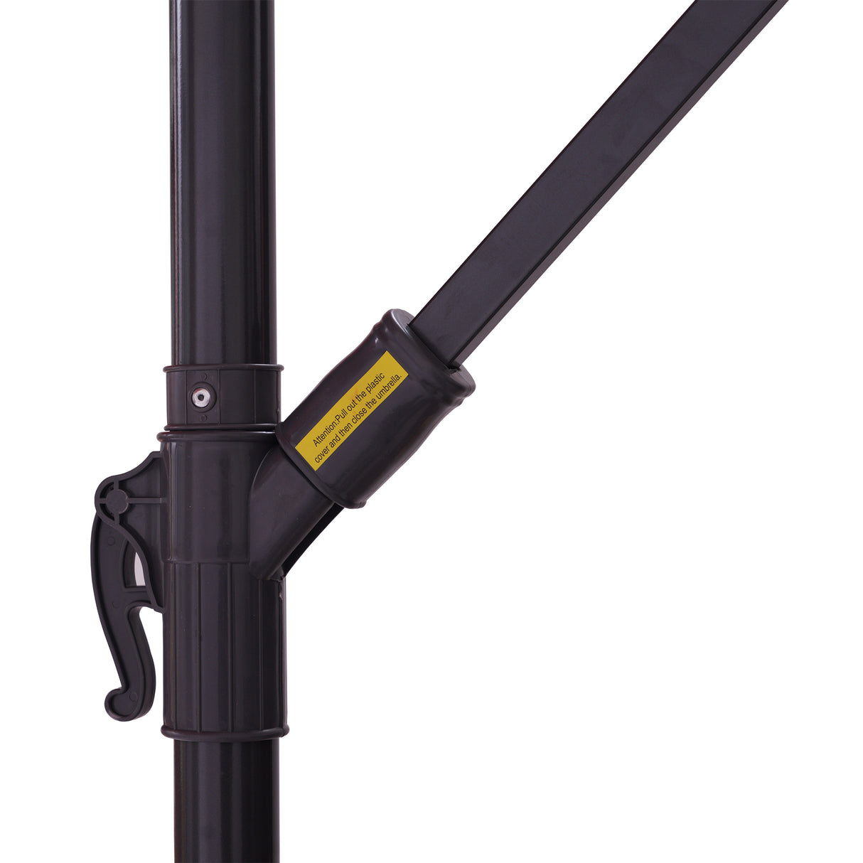 10 FT Solar LED Patio Outdoor Umbrella Hanging Cantilever Umbrella Offset Umbrella Easy Open Adustment with 32 LED Lights - Julia M LifeStyles