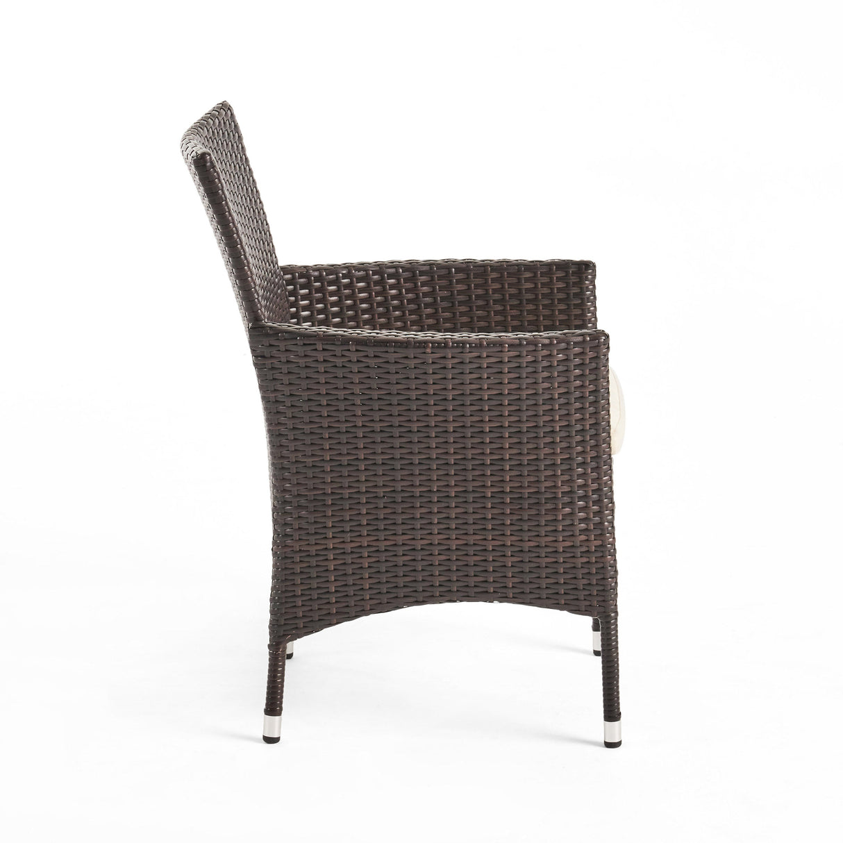 Clementine Outdoor Multibrown PE Wicker Dining Chairs (Set of 2) eprolo
