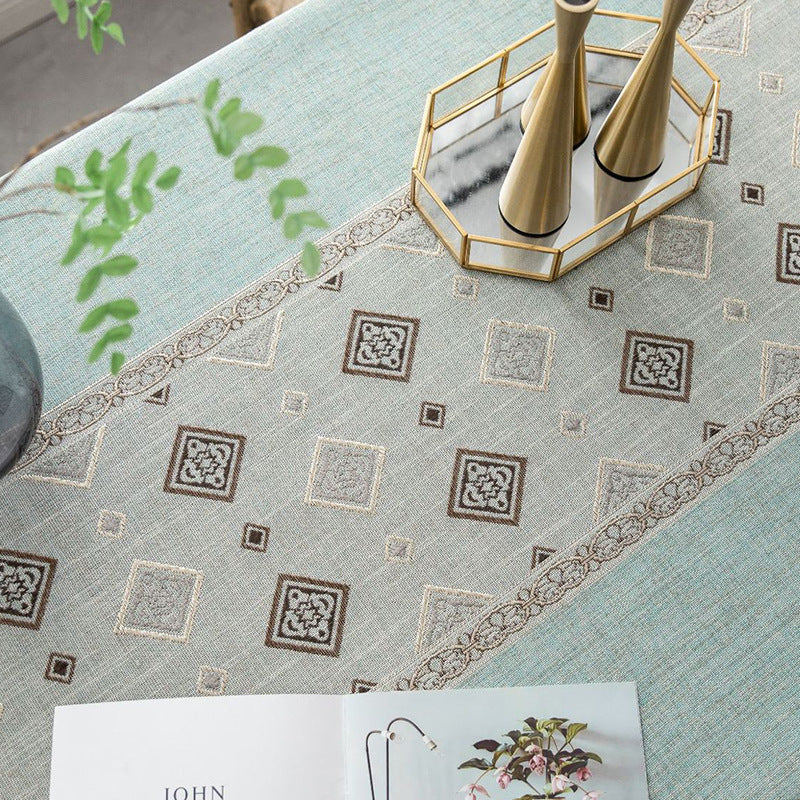 Linen Ethnic Style Linen Washable Tablecloth Pastoral Style Tablecloth Rectangular Table Flag Table Mat Tea Table Tablecloth Julia M Home & Kitchen