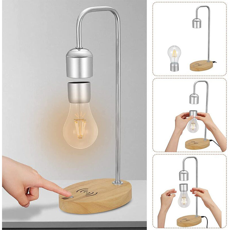 Magnetic Levitation Wireless Charging Desk Lamp with Bluetooth Speaker Julia M Home & Kitchen