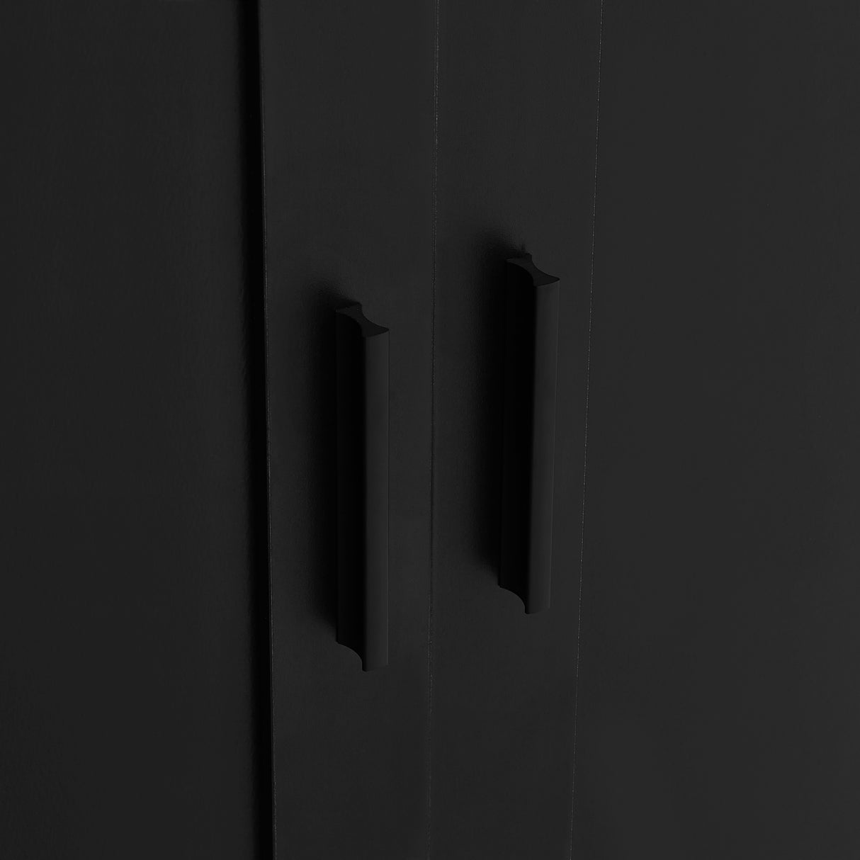 Storage Cabinet with Two Doors for Bathroom, Office, Adjustable Shelf, MDF Board, Black - Julia M LifeStyles