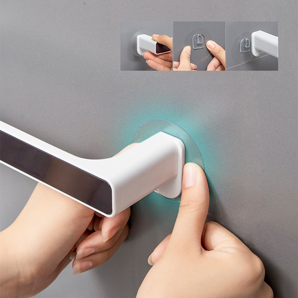 Towel Rack Punch Free Bathroom Bathroom Suction Cup Nordic Minimalist Creative Bath Towel Rack Rack Wall-Mounted Towel Bar Julia M Home & Kitchen