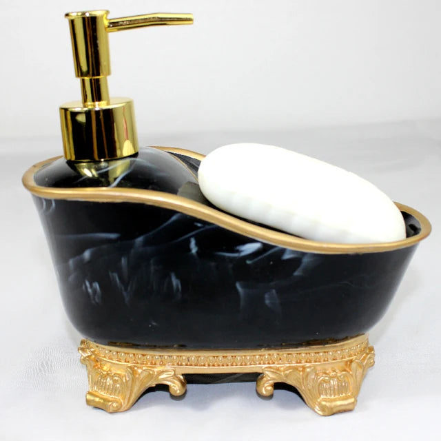 European Liquid Soap Bottle Resin Bathtub Shape Bathroom Sanitizer Bottles Shampoo Shower Gel Wristband Dispenser Accessories Julia M Home & Kitchen