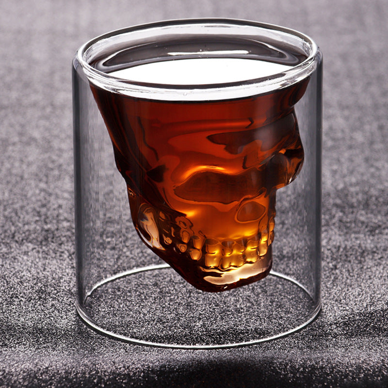 European Style Double Layered Skull Glass - Creative Insulated Beer and Water Cup