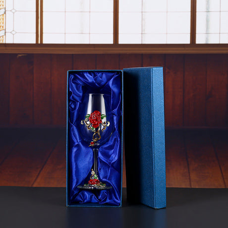Household enamel crystal glass red wine glass goblet decanter Julia M Home & Kitchen