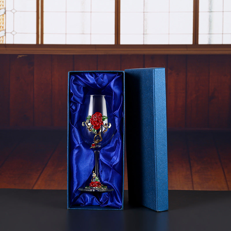 Household enamel crystal glass red wine glass goblet decanter Julia M Home & Kitchen