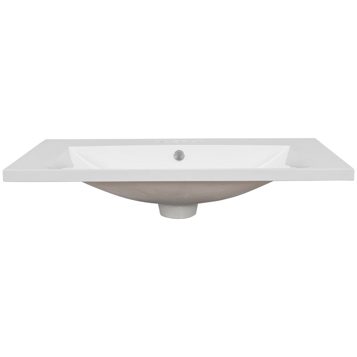 30" Single Bathroom Vanity Top with White Basin 3-Faucet Holes Ceramic White Julia M Home & Kitchen