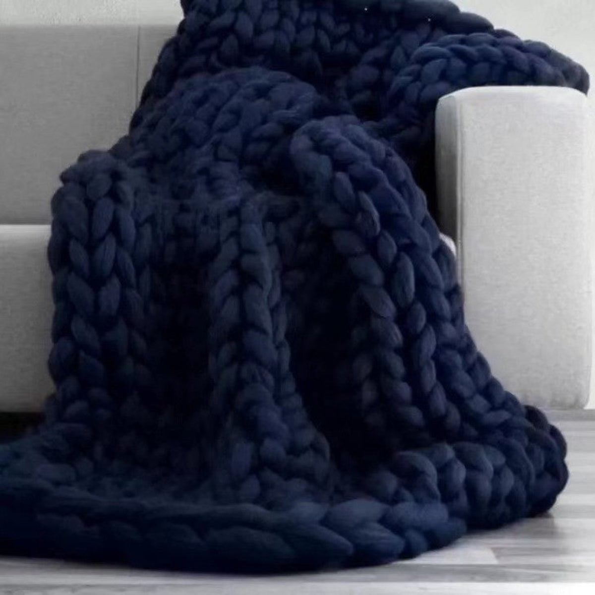 Cloudweave Chunky Knit Throw Blanket, Oversized Cozy Texture