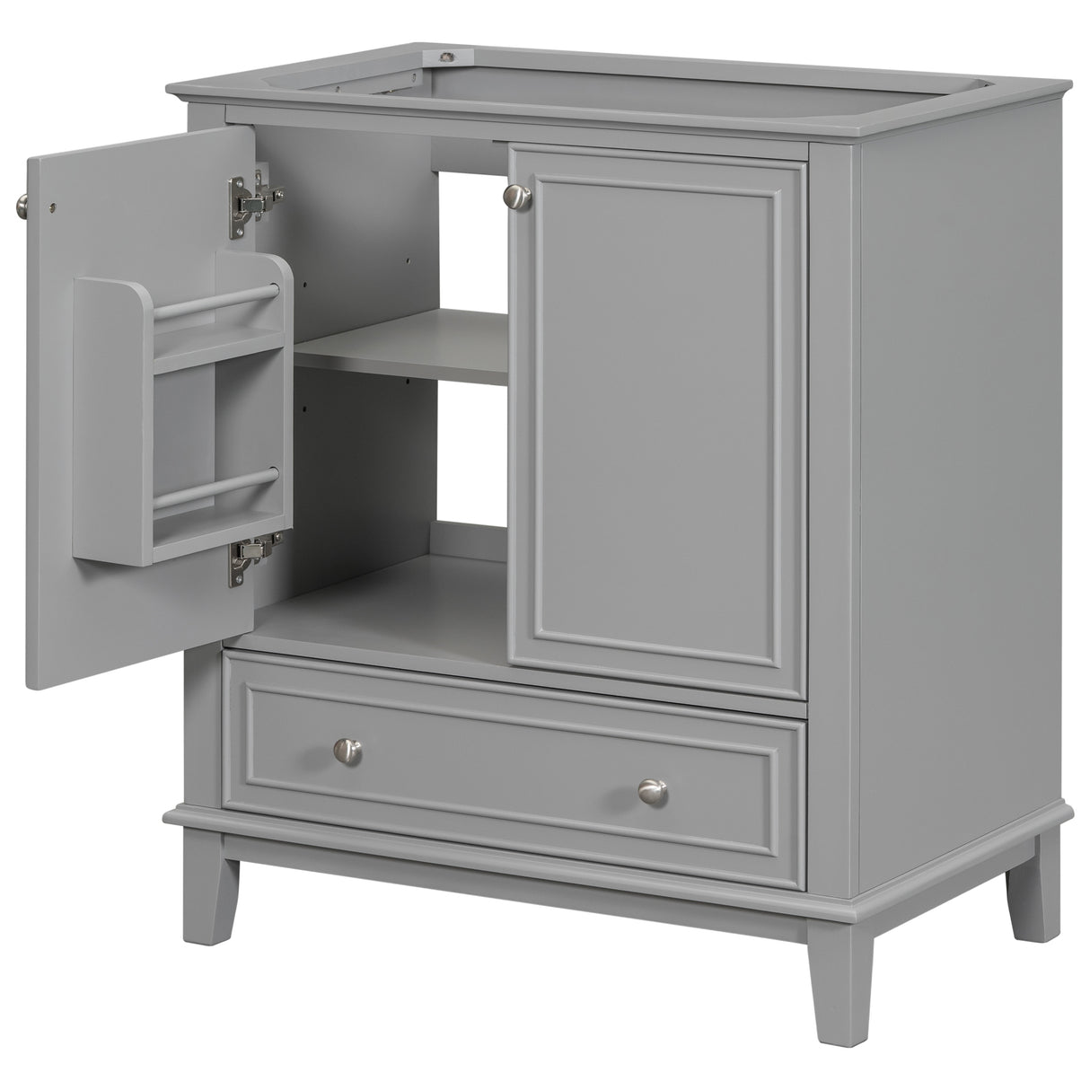 30 inch bathroom vanity no sink base only gray - Julia M LifeStyles
