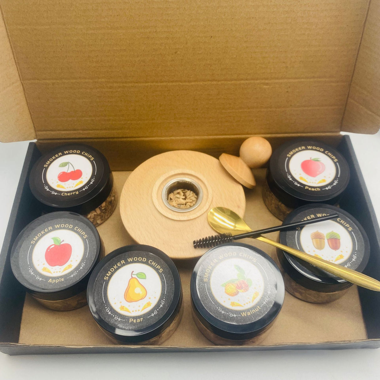 Solid wood wine barrel smoker bar whiskey seasoning tool smoked wine barrel set eprolo