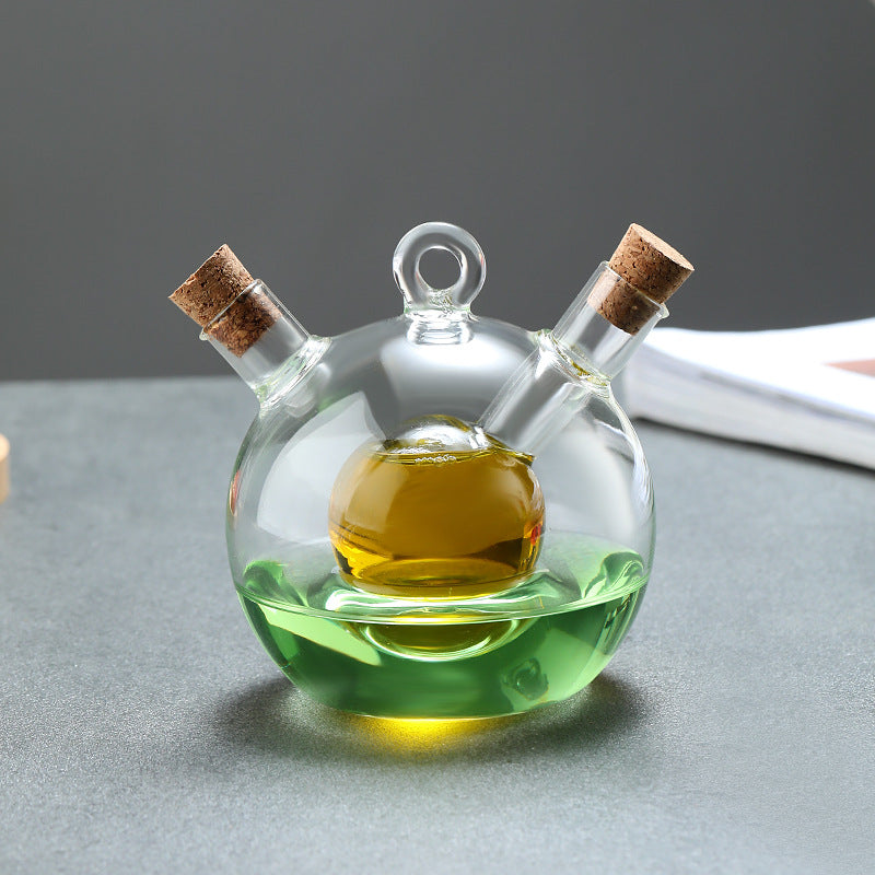 Kitchen Storage Sealed Bottles, Double-layer 2-in-1 Glass Bottles, Oil, Vinegar, Sauce, Seasoning Bottles, Kitchen Tools Julia M Home & Kitchen